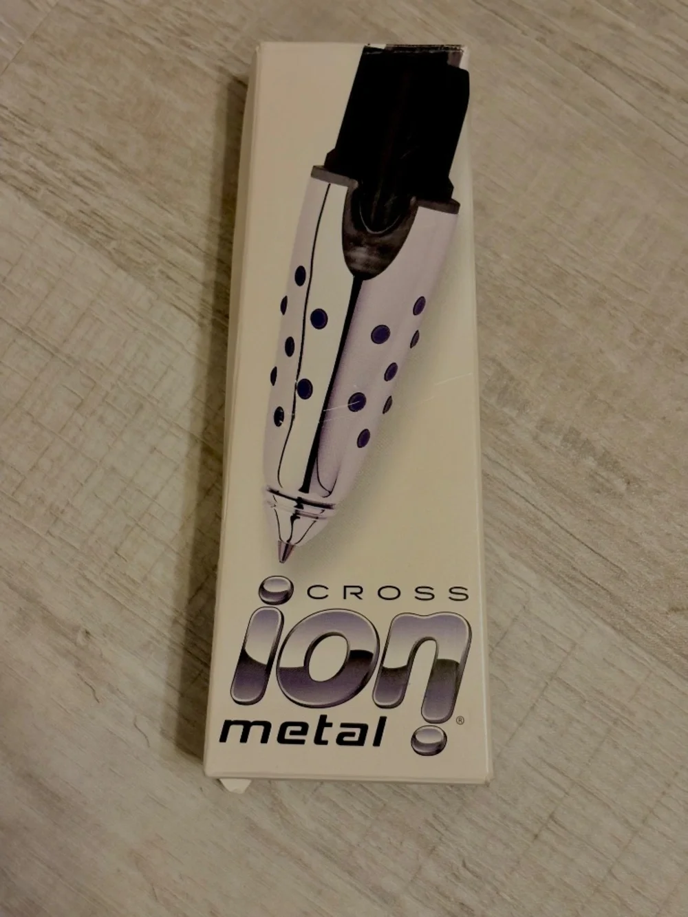 Cross Ion Pen Silver Chrome Metal Gel Ink Pocket Pen Rare Vintage New Open Box